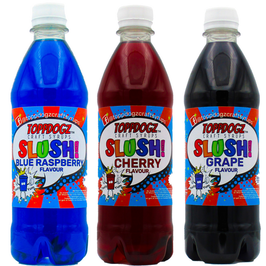 Blue Raspberry, Cherry & Grape Slush Pack 3 x 500ml